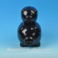 Popular ceramic black piggy bank with lock and key